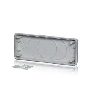 Ein Anbauflansch Belüftungsgitter aus Polycarbonat hinter einem transparenten Hintergrund.