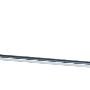 Eine 57,5 cm lange feuerverzinkte C-Profil-Tragschiene auf einem transparenten Hintergrund.