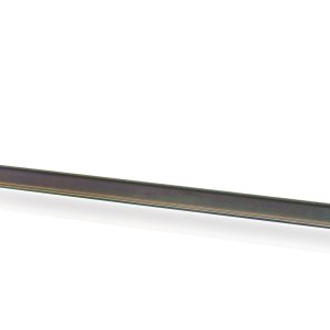 Eine 57,5 cm lange Tragschiene für Geräte auf einem transparenten Hintergund.