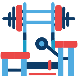 Symbol einer Hantelbank