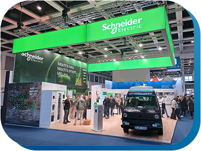 Der Stand des Austellers Schneider Electric auf der gedatec.